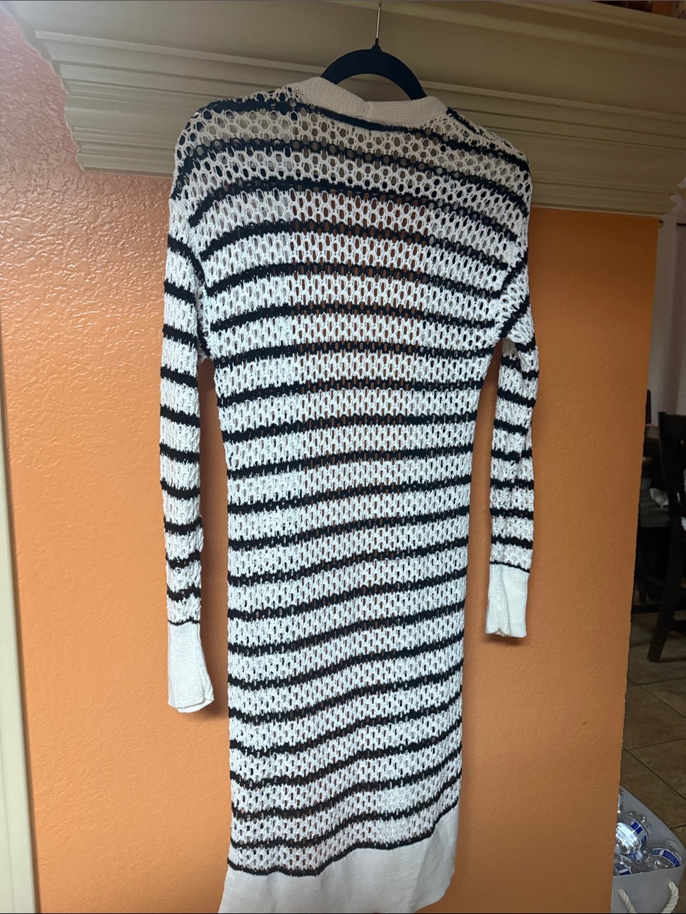 Nine West Black & White Crochet Open Cardigan - Picture 5 of 5